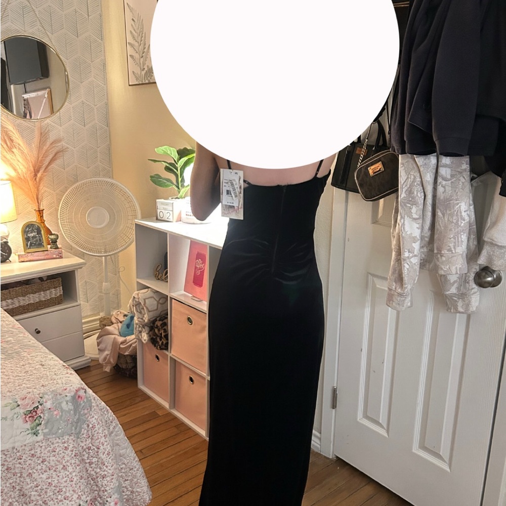 Elegant Black Velvet Prom dress